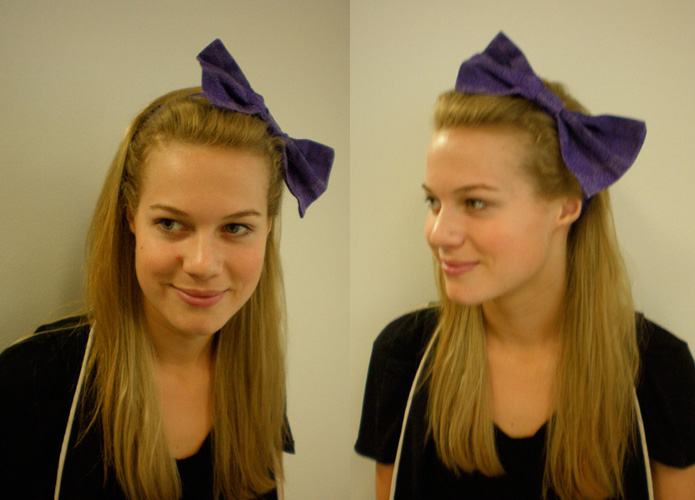 DIY Bow Headband | Learn how to make this cute and easy headband. You only need a some scrap bits of fabric and 20 minutes!