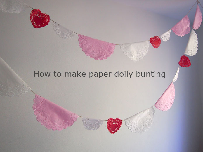 how to make paper doily bunting