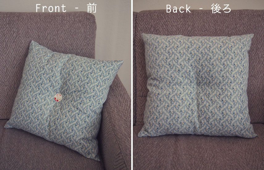 How to sew button cushions ボタン付きクッションカバーの作り方 Sew in Love