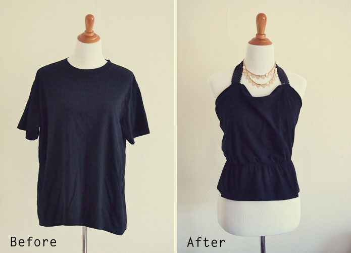 How to video: DIY Old T-shirt to Cute Halter Top Tutorial - Sew in Love