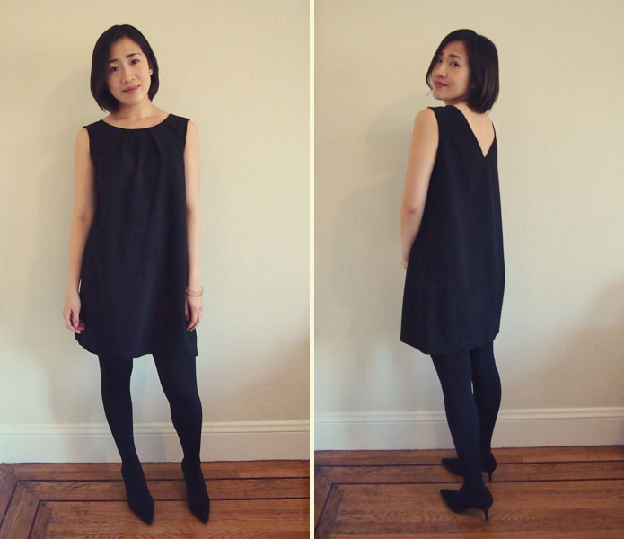 Free Sewing Pattern Reversible Vneck and Crewneck Shift Dress Sew