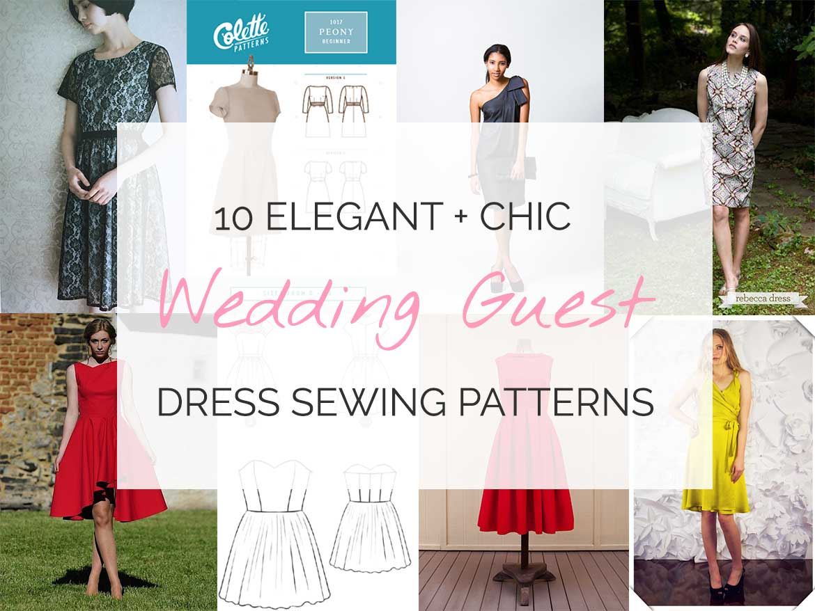 10 Wedding Guest Dresses Sewing Patterns - There's nothing quite like a wedding to get the motivation you need to sew something special to wear. 3 out of 10 of these gorgeous sewing patterns are free online!