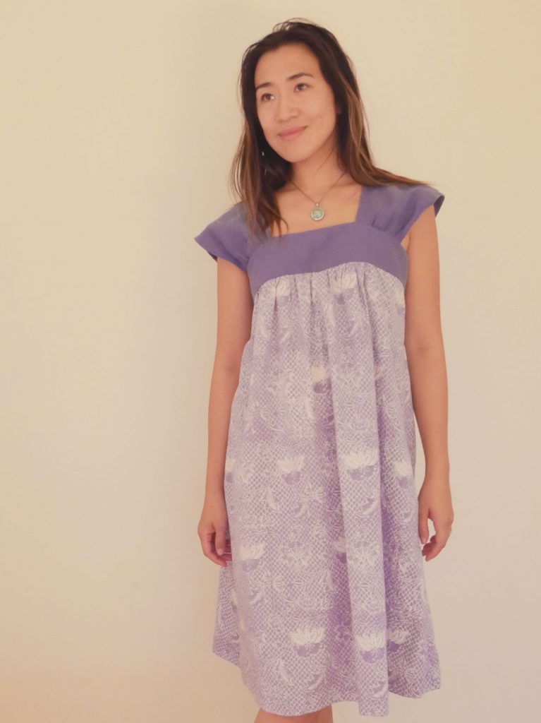 Yoshiko Tsukiori Patterns - Japanese sewing patterns are the best! This dress is from Stylish Dress Book, Pattern H. I made it in linen and batik. See more pics at www.sewinlove.com.au