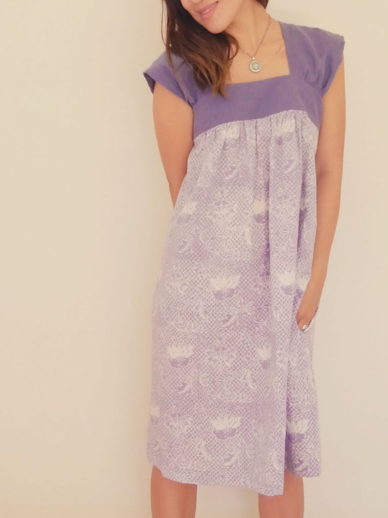 Yoshiko Tsukiori Patterns - Japanese sewing patterns are the best! This dress is from Stylish Dress Book, Pattern H. I made it in linen and batik. See more pics at www.sewinlove.com.au