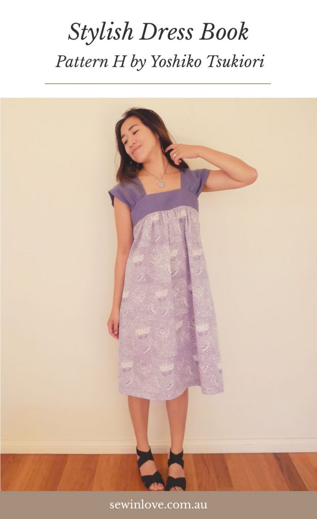 Yoshiko Tsukiori Patterns - Japanese sewing patterns are the best! This dress is from Stylish Dress Book, Pattern H. I made it in linen and batik. See more pics at www.sewinlove.com.au