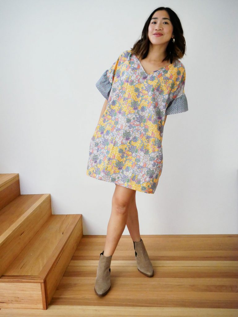 Free Ruffle Sleeve Dress Sewing Pattern + Tutorial | Free sewing pattern for women who are DIY lovers! Make your own ruffle sleeve dress using this free and easy sewing pattern and tutorial. Lots more fashion sewing at: https://www.sewinlove.com.au/