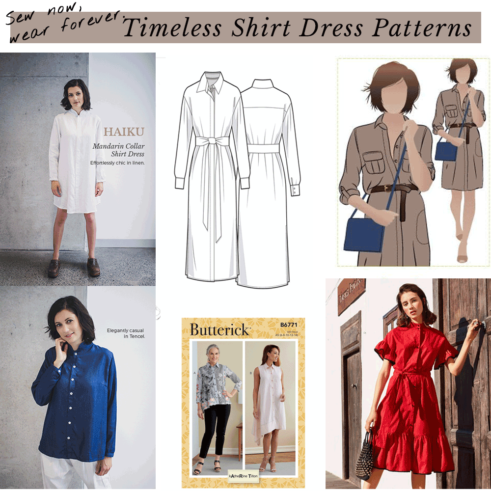 Shirt Dress Sewing Patterns | 9 shirt dress patterns which are timeless additions to your handmade wardrobe. Sew one today and you'll wear it forever! www.sewinlove.com.au